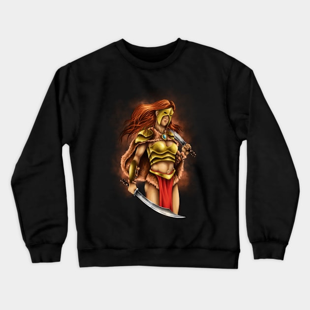 FANTASY FEMALE HERO Crewneck Sweatshirt by ReignGFX